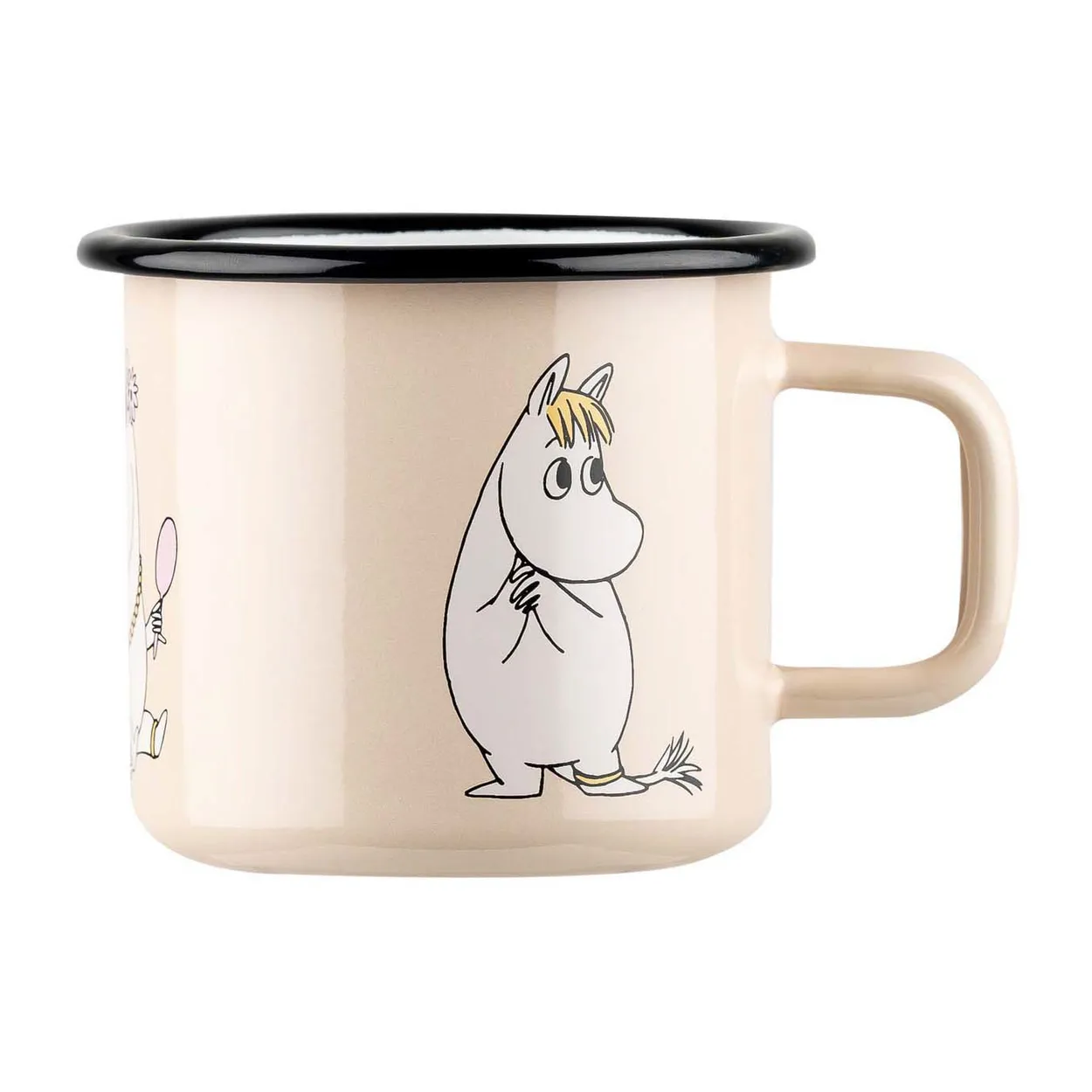 Muurla Snorkmaiden Retro enamel mug 37 cl Beige | Scandinavian Design | Moomin mugs | Beige