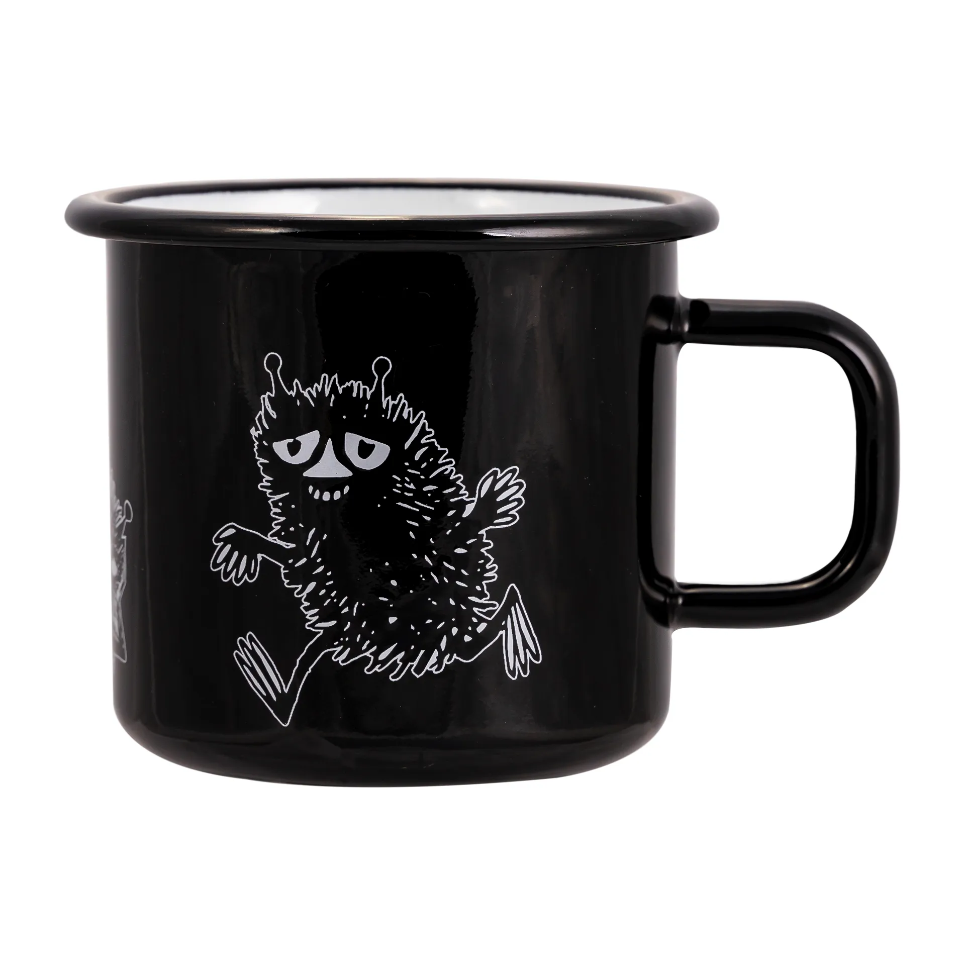 Stinky enamel mug 37 cl, Black Muurla