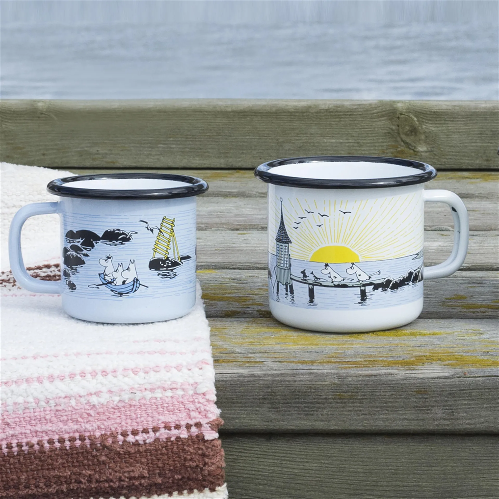 Summer wind enamel mug, 1.5 dl Muurla