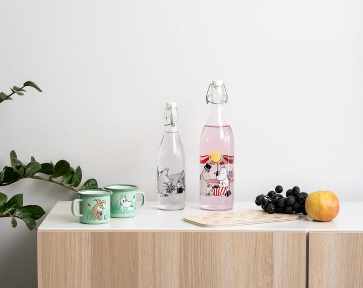Summertime glass bottle 1 L, Transparent Muurla