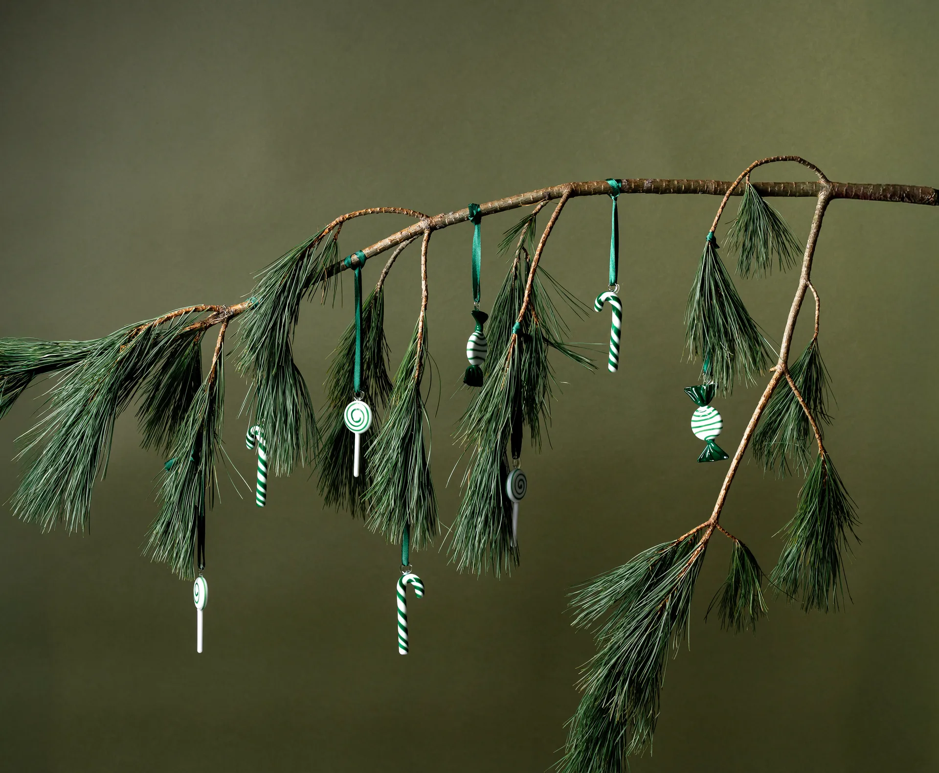 Sweets Christmas decoration 3-pack, Green Muurla