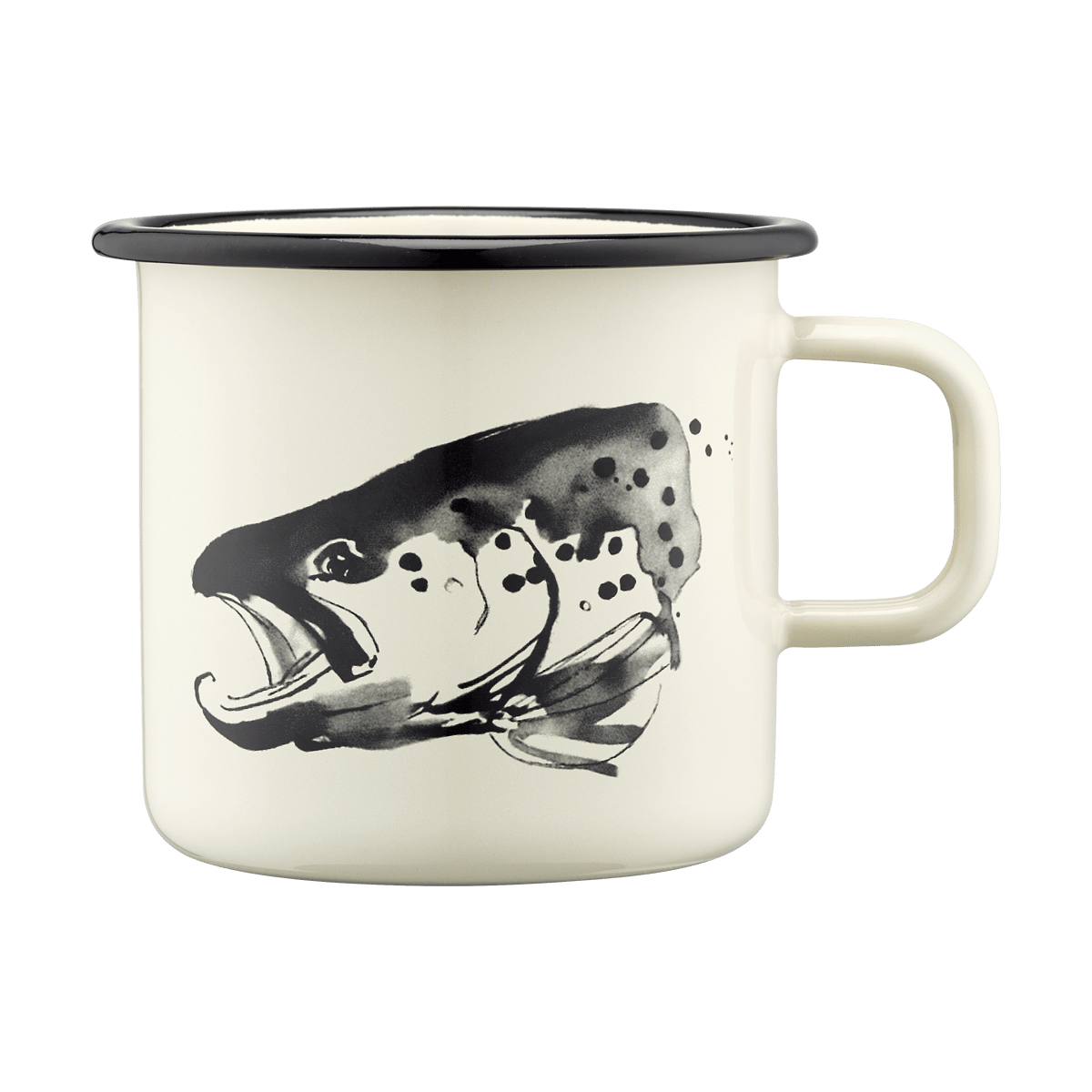 Muurla Teemu Järvi x Muurla enamel mug 55 cl Pike & Trout