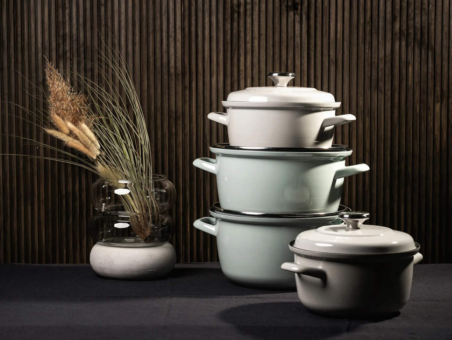 Vappu enamel casserole 5.4 L, Green Muurla