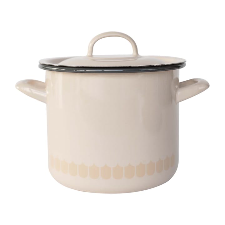 Vappu enamel casserole dish 2.5 L - Beige - Muurla