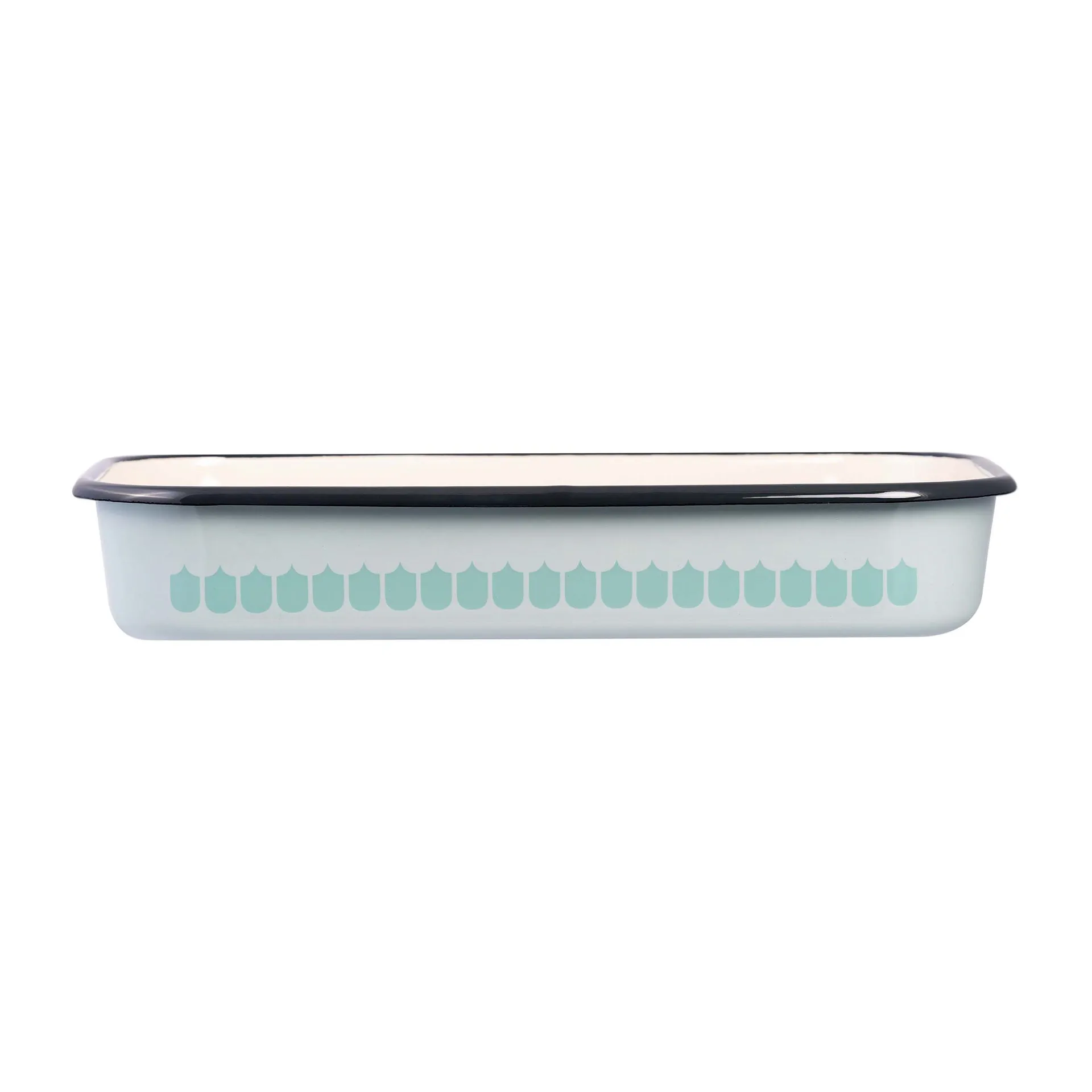 Vappu enamel oven dish 19x32 cm, Green Muurla