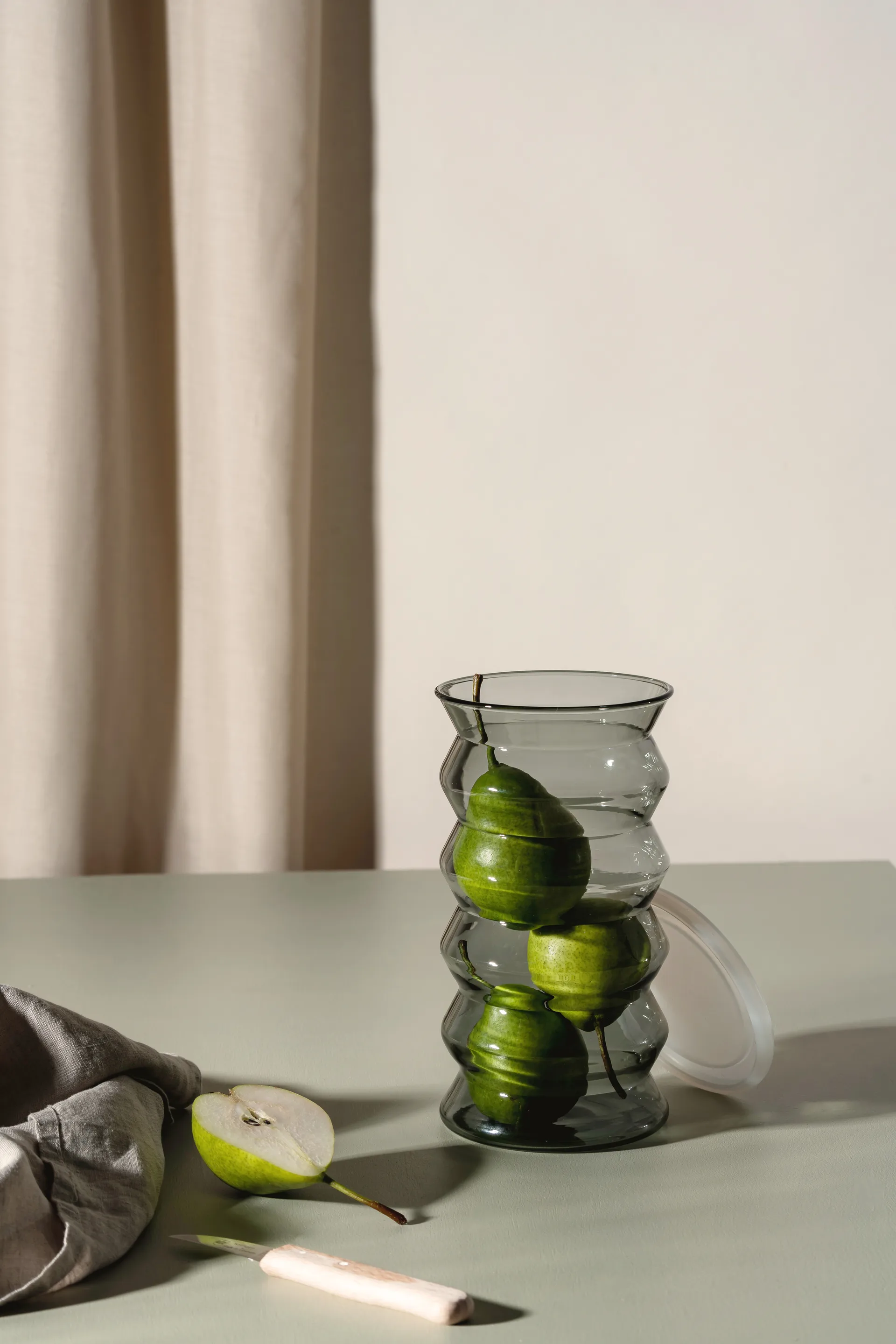 Waves vase 20 cm, Grey Muurla