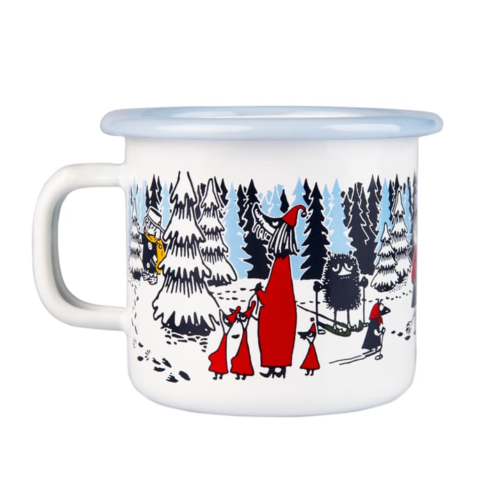 Winter forest enamel mug, 2.5 dl Muurla