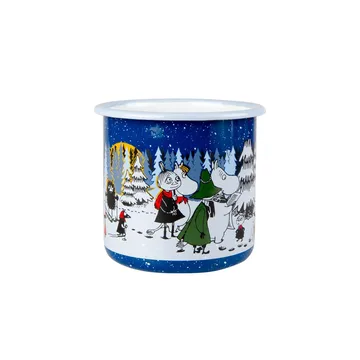 Winter forest enamel mug - 8 dl - Muurla