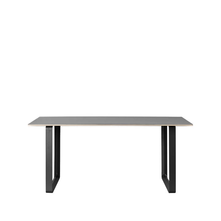 70/70 dining table 170x85 cm - Black linoleum-Plywood-Black - Muuto