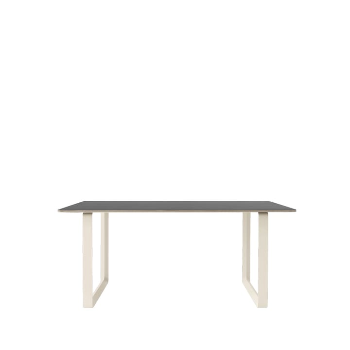 70/70 dining table 170x85 cm - Black linoleum-Plywood-Sand - Muuto