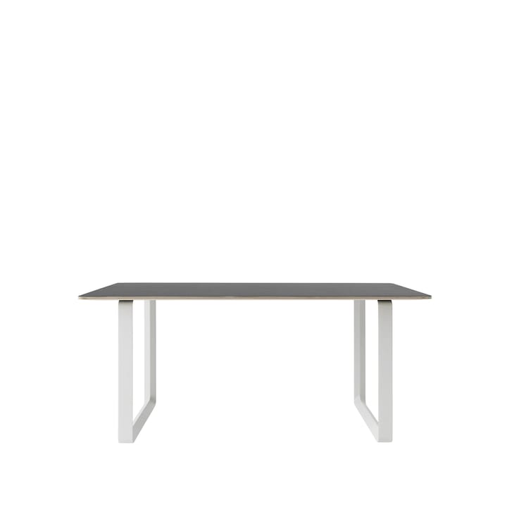 70/70 dining table 170x85 cm - Black linoleum-Plywood-White - Muuto