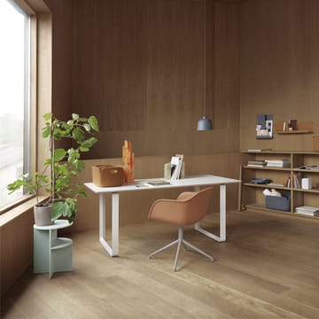 70/70 dining table 170x85 cm - Grey linoleum-Plywood-Grey - Muuto