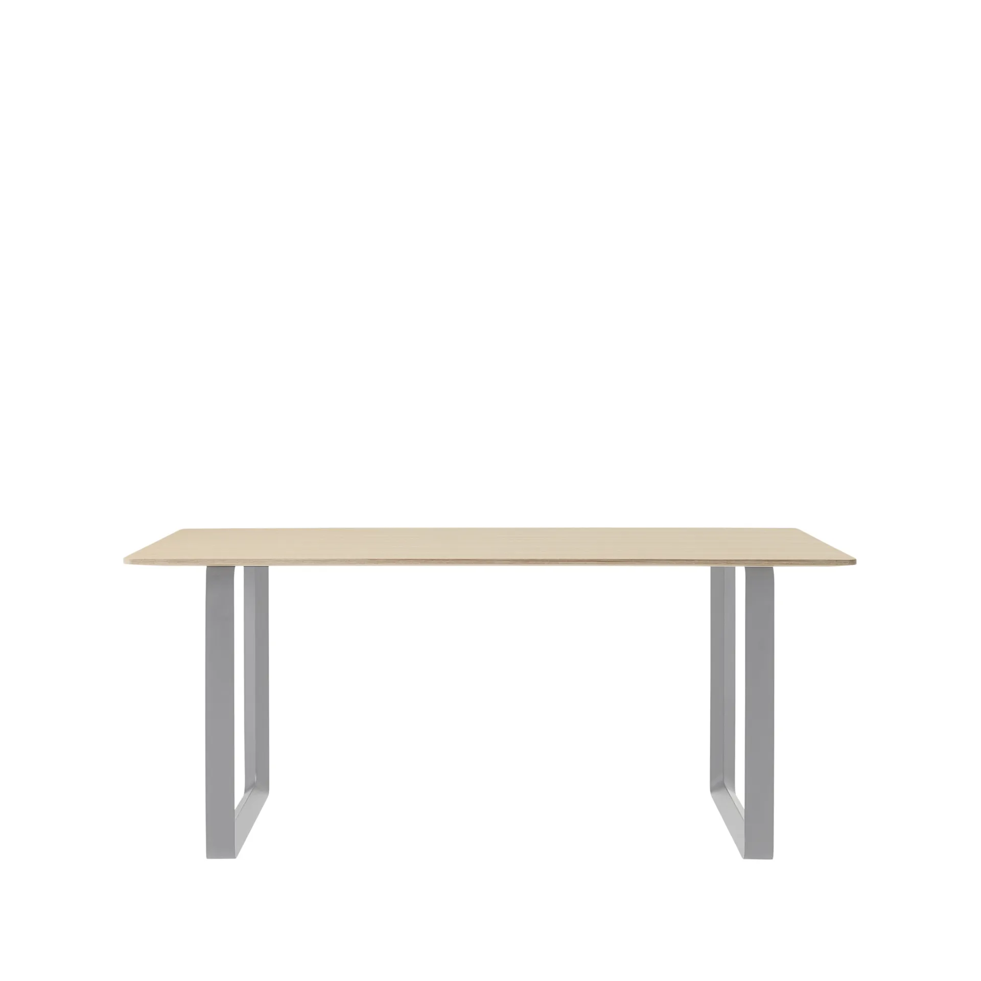 70/70 dining table 170x85 cm, Oak veneer-Plywood-Grey Muuto