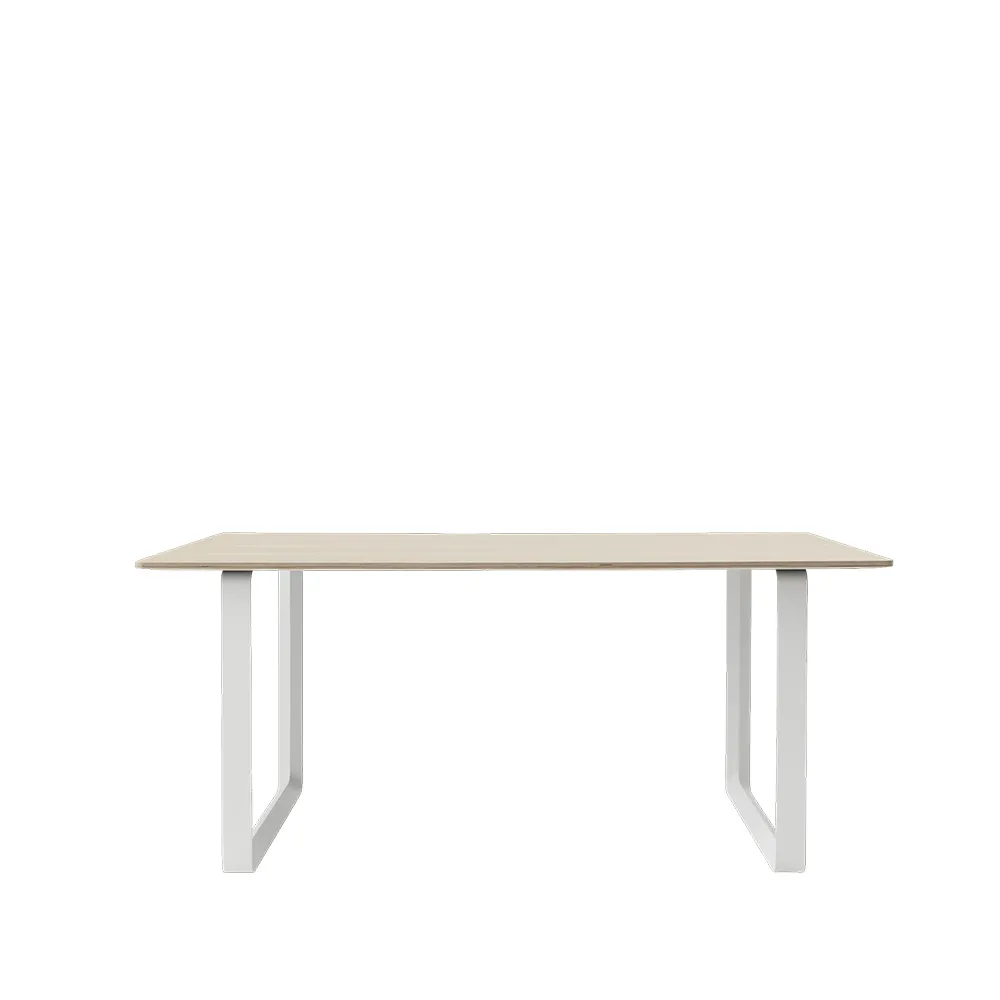 70/70 dining table 170x85 cm, Oak veneer-Plywood-White Muuto