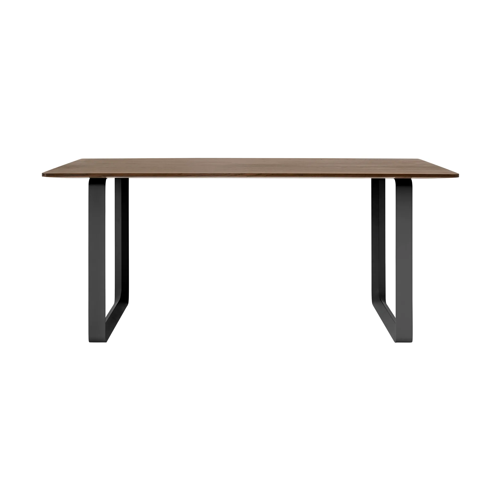 70/70 dining table 170x85 cm, Solid smoked oak-Black Muuto