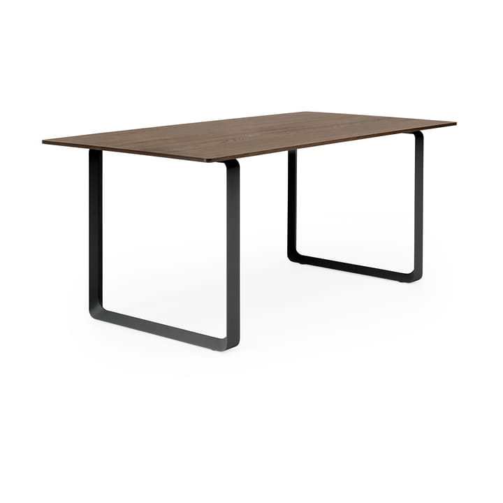 70/70 dining table 170x85 cm - Solid smoked oak-Black - Muuto