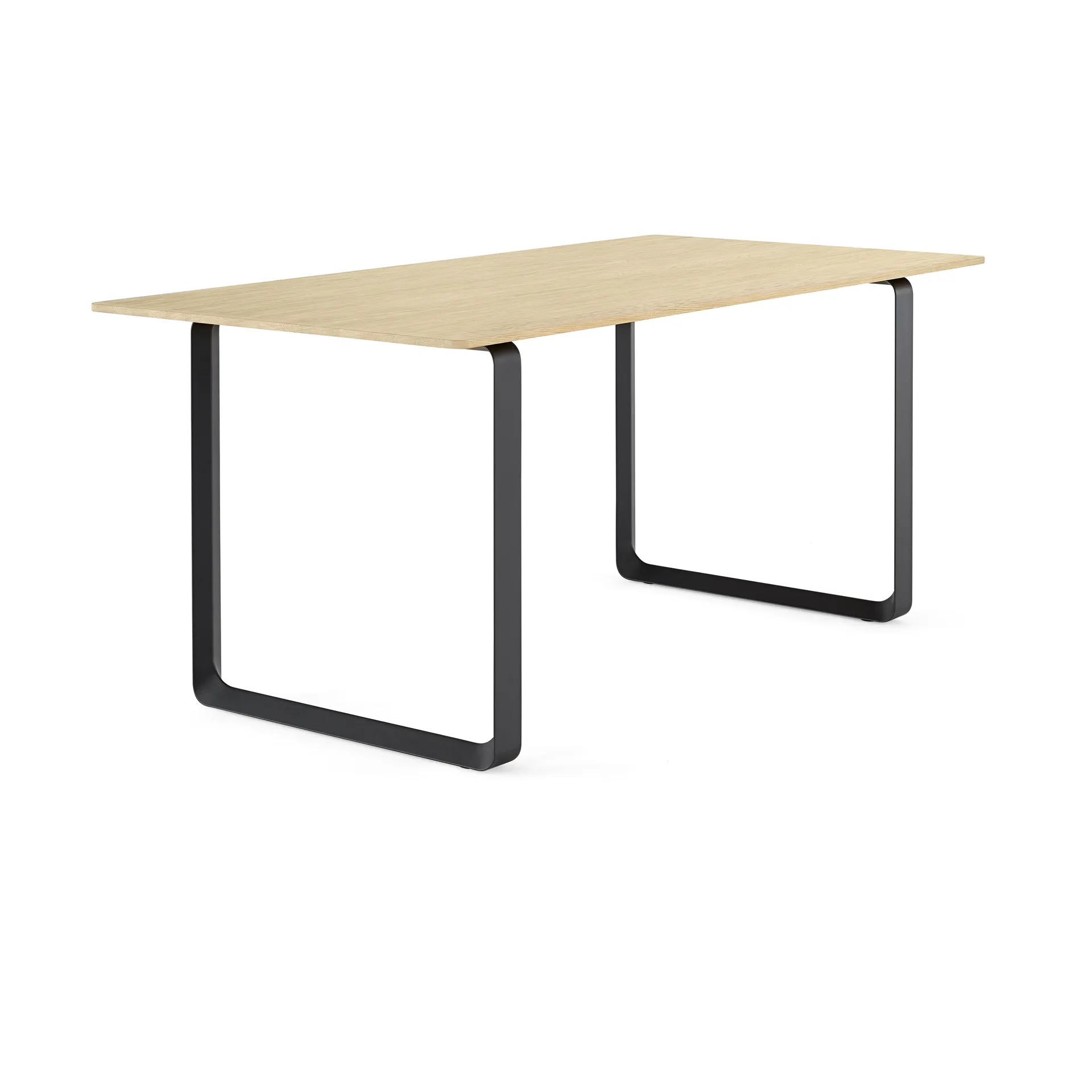70/70 dining table 170x85 cm, Solid smoked oak-Black Muuto