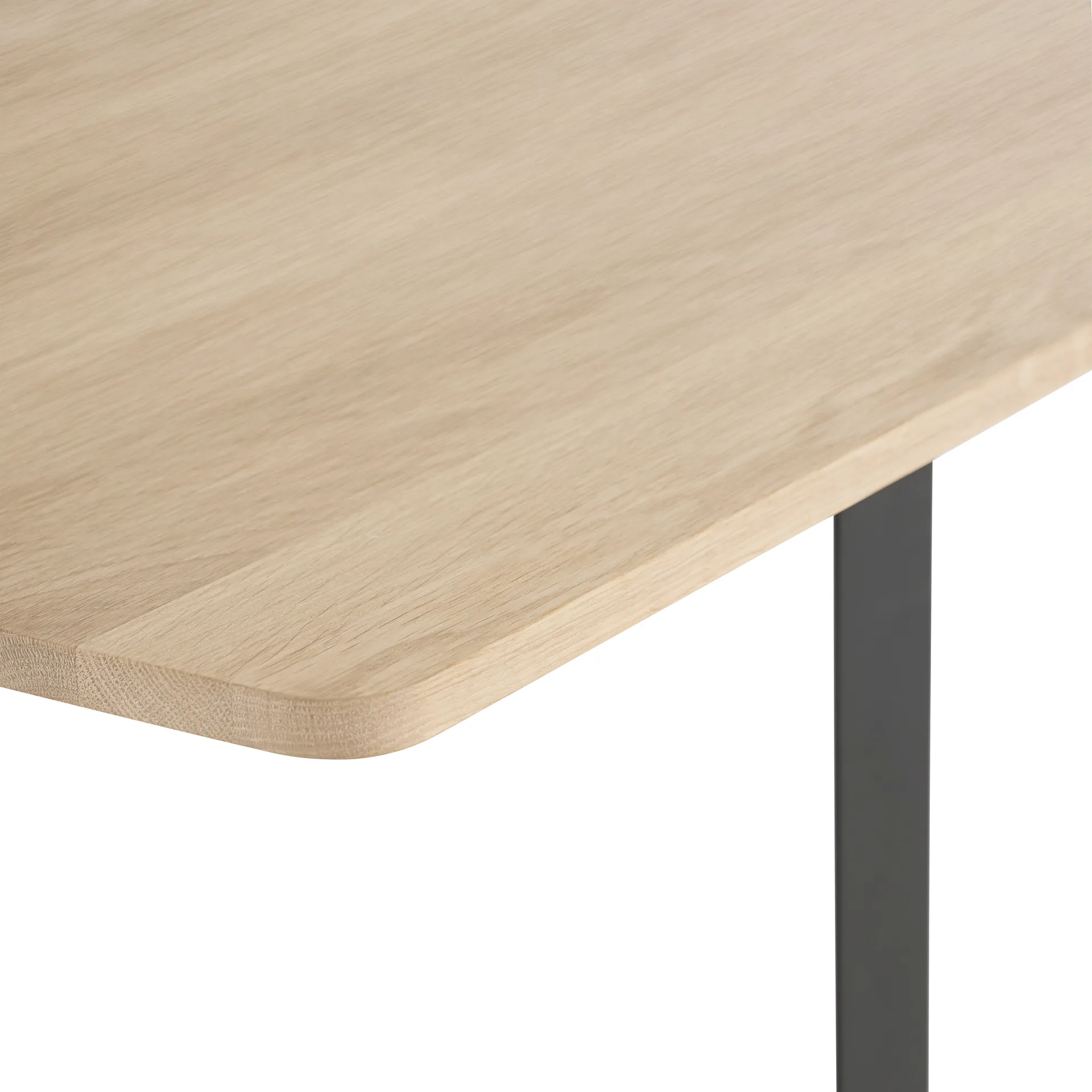 70/70 dining table 170x85 cm, Solid smoked oak-Black Muuto