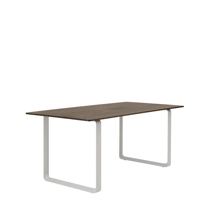 70/70 dining table 170x85 cm, Solid smoked oak-Grey Muuto