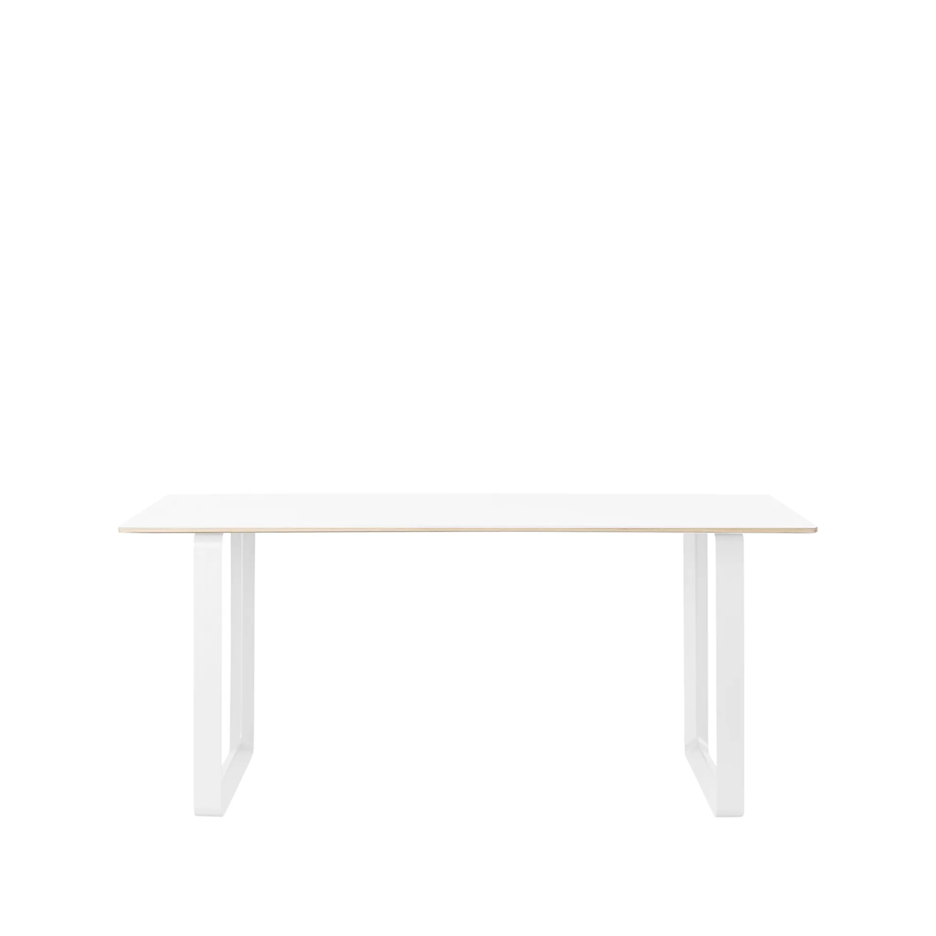 70/70 dining table 170x85 cm, White laminate-Plywood-White Muuto