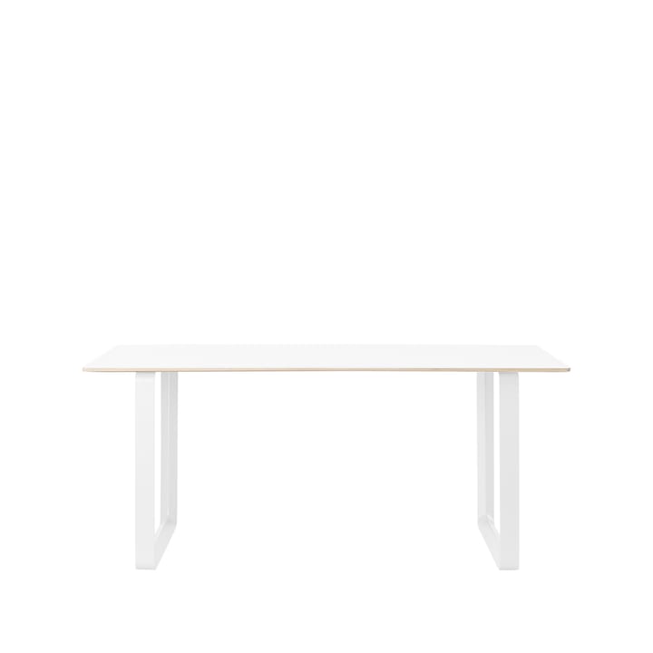 70/70 dining table 170x85 cm - White laminate-Plywood-White - Muuto