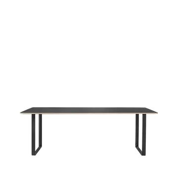 70/70 dining table 225x90 cm - Black linoleum-Plywood-Black - Muuto