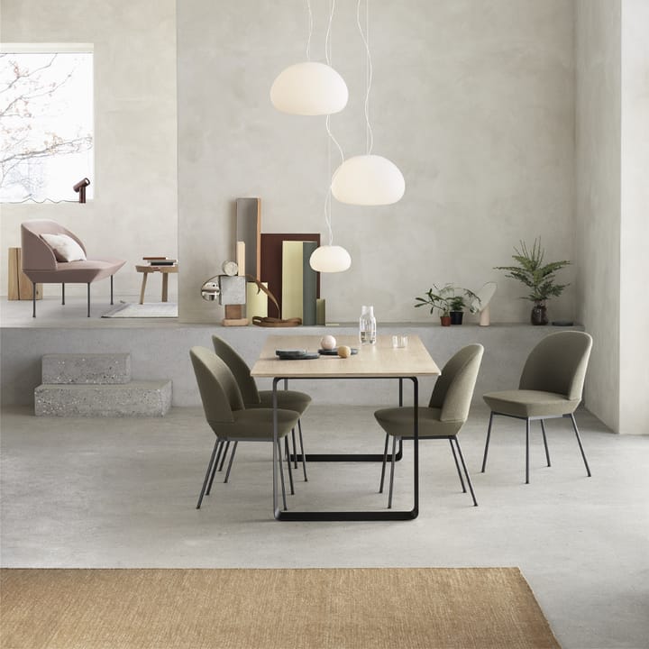 70/70 dining table 225x90 cm - Grey linoleum-Plywood-Grey - Muuto