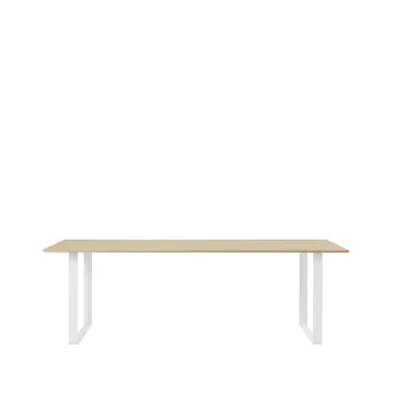70/70 dining table 225x90 cm - Oak venner-Plywood-White - Muuto
