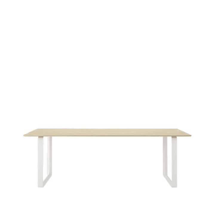 70/70 dining table 225x90 cm - Solid oak-White - Muuto
