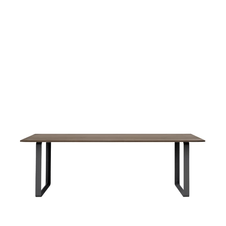70/70 dining table 225x90 cm - Solid smoked oak-Black - Muuto