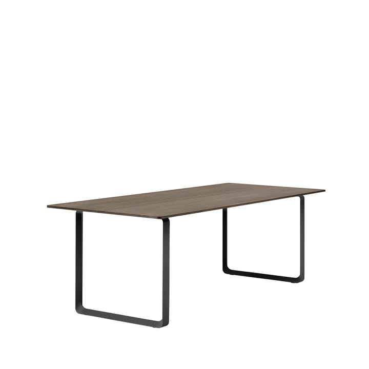 70/70 dining table 225x90 cm, Solid smoked oak-Black Muuto