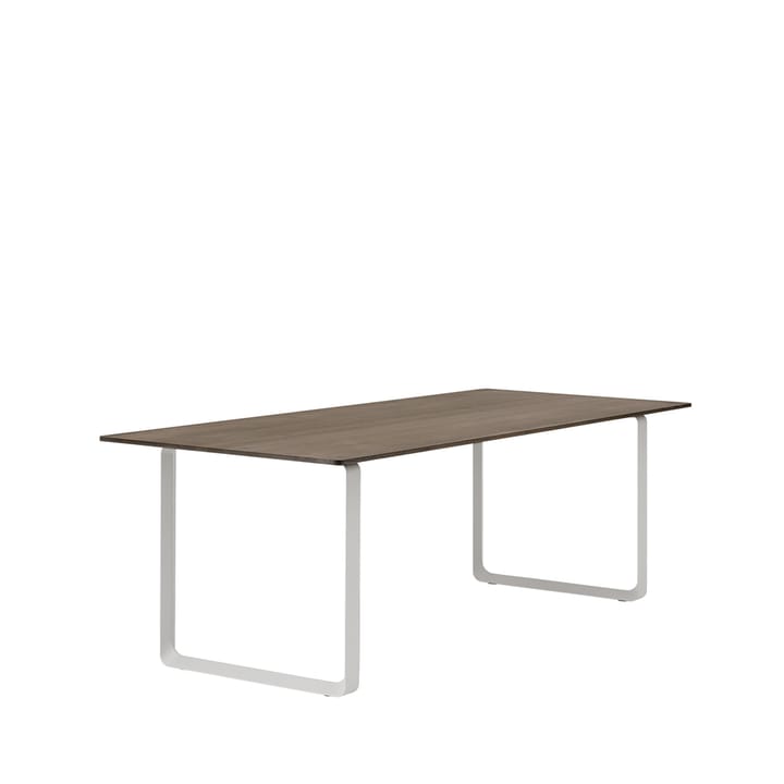 70/70 dining table 225x90 cm, Solid smoked oak-Grey Muuto