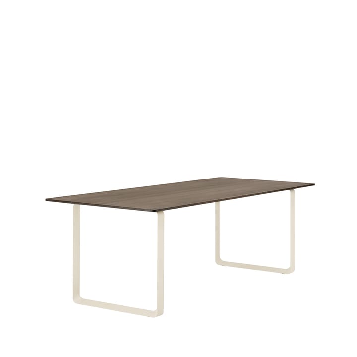 70/70 dining table 225x90 cm, Solid smoked oak-Sand Muuto
