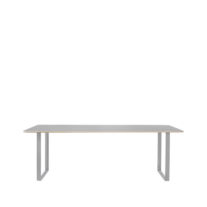 70/70 dining table 255x108 cm - Grey linoleum-Plywood-Grey - Muuto