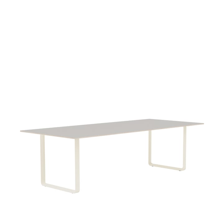 70/70 dining table 255x108 cm - Grey linoleum-Plywood-Sand - Muuto