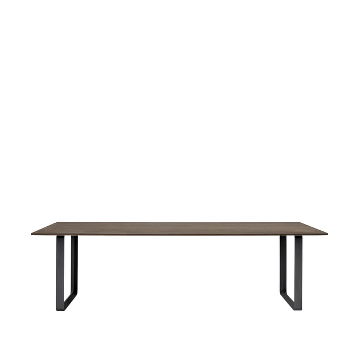 70/70 dining table 255x108 cm - Solid smoked oak-Black - Muuto