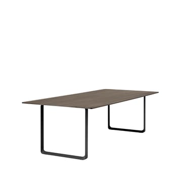 70/70 dining table 255x108 cm - Solid smoked oak-Black - Muuto