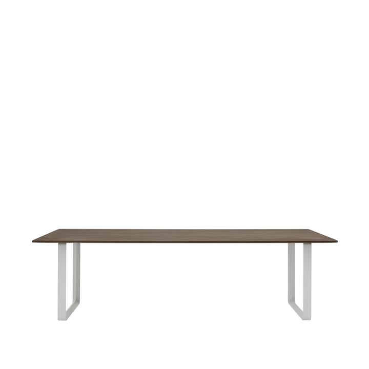 70/70 dining table 255x108 cm - Solid smoked oak-Grey - Muuto