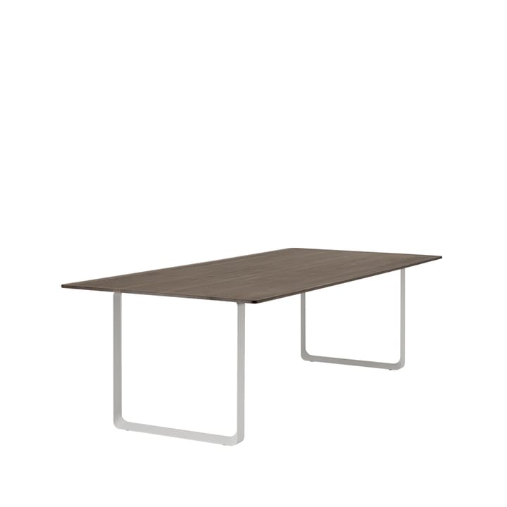 70/70 dining table 255x108 cm, Solid smoked oak-Grey Muuto