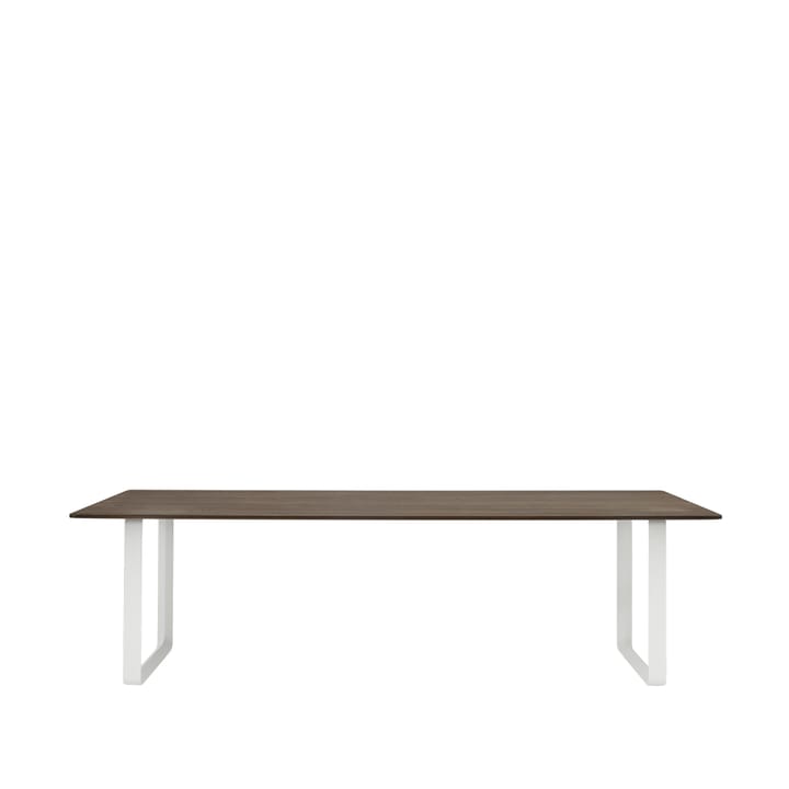 70/70 dining table 255x108 cm - Solid smoked oak-White - Muuto