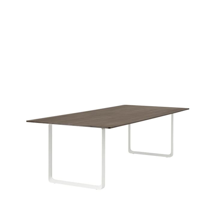 70/70 dining table 255x108 cm, Solid smoked oak-White Muuto