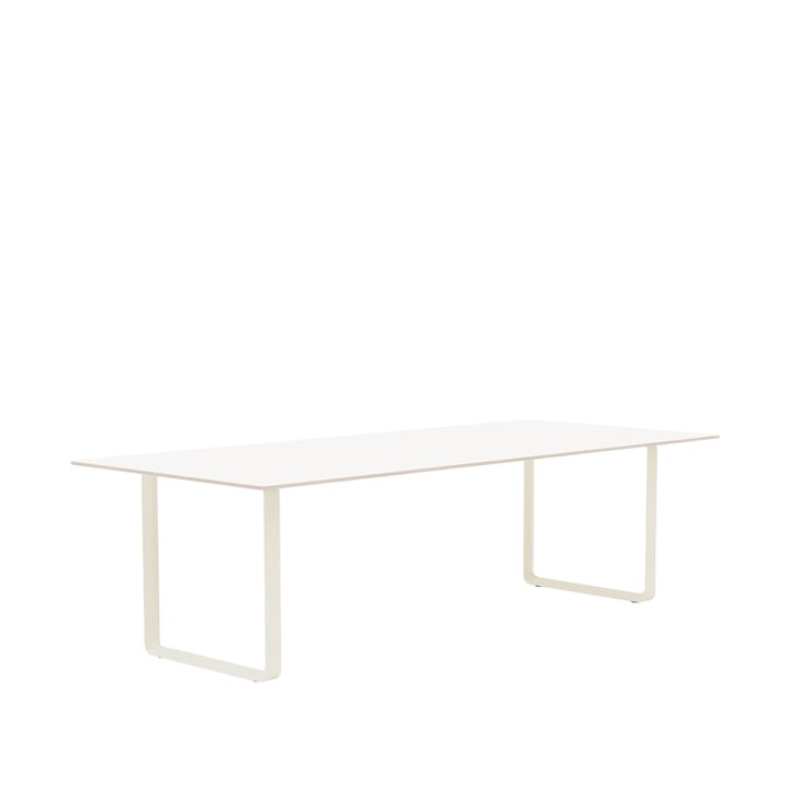 70/70 dining table 255x108 cm - White laminate-Plywood-Sand - Muuto