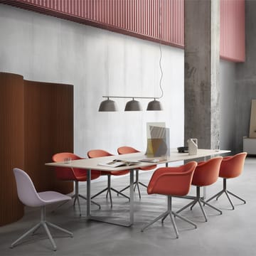 70/70 dining table 295x108 cm - Black linoleum-Plywood-White - Muuto