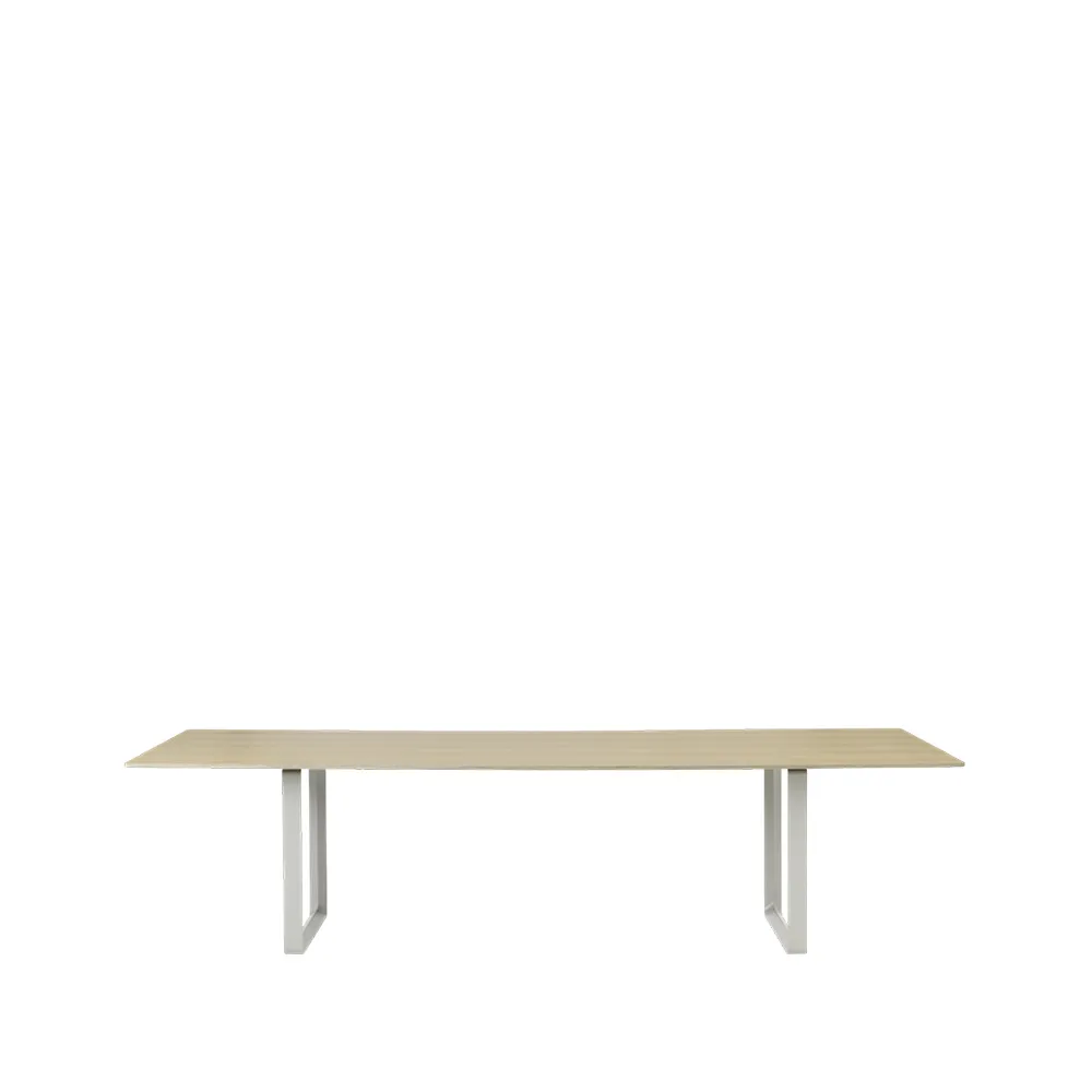 70/70 dining table 295x108 cm, Oak veneer-Plywood-Grey Muuto