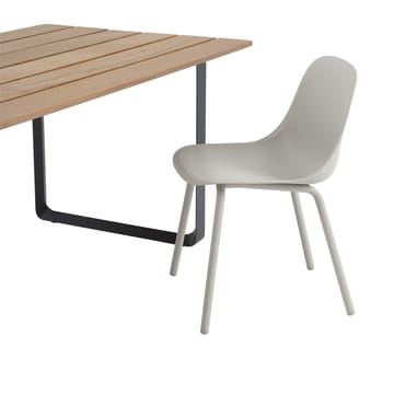 70/70 Outdoor dining table 225x90 cm black steel frame - undefined - Muuto