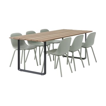 70/70 Outdoor dining table 225x90 cm black steel frame - undefined - Muuto