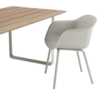 70/70 Outdoor dining table 225x90 cm grey steel frame - undefined - Muuto