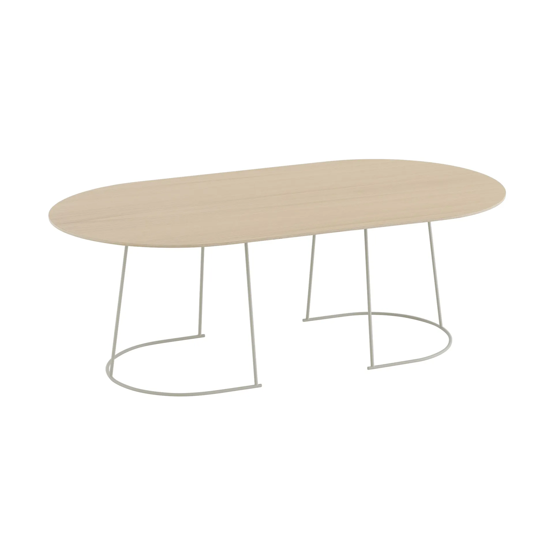 Airy coffee table large, Lacquered oak veneer-off white Muuto