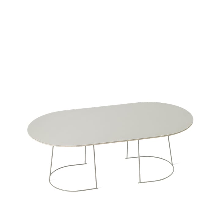 Airy Coffee table oval - Grey, nanolaminate, large - Muuto