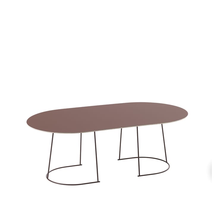 Airy Coffee table oval - Plum, nanolaminate, large - Muuto